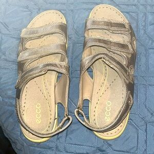 Silver shimmer sandals size 38
